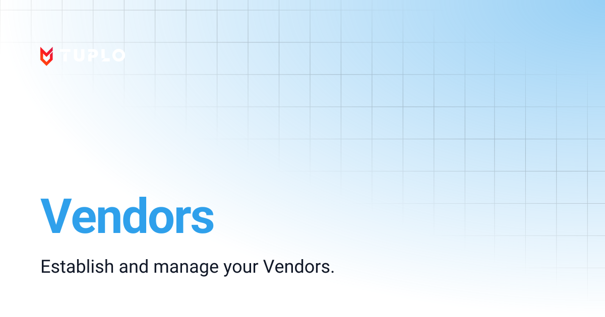 Vendors | Tuplo Support